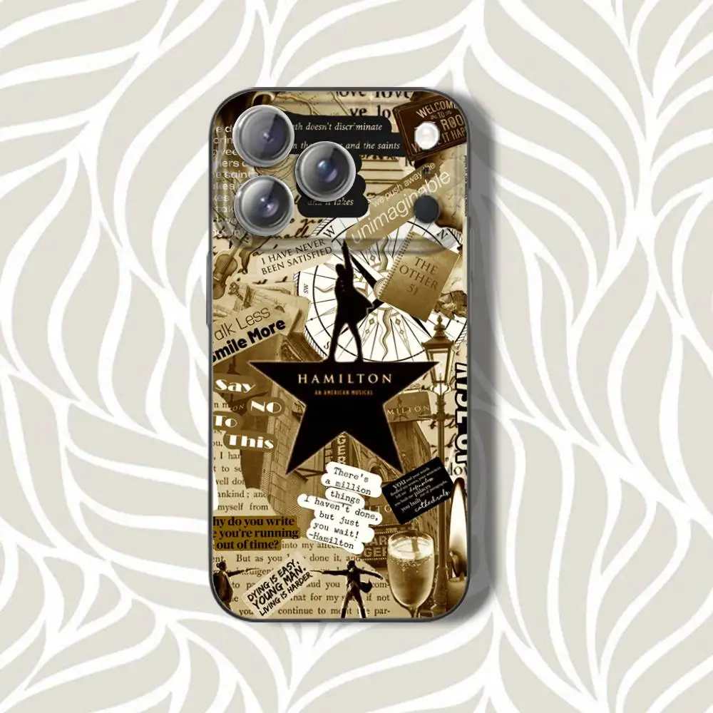 حافظة هاتف H-Hamilton L-Lyrics-E لهاتف iPhone 16,14,11,17,13,15,12,Air,Plus,Pro,Max,E,Mini Frosted for MagSafe Magnetic Gray