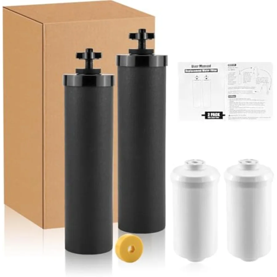 Black Activated Carbon Water Filter Elements and Fluoride Filters for Gravity Water Filtration System with UF-membrane Certifie