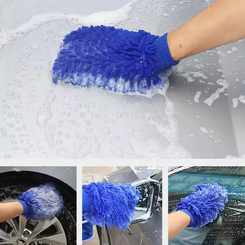 

Синель Car Wash Mitte Двусторонние синельные автомобильные полотенца для мытья автомобиля Ультра бесплатные автомобильные впитывающие чистящие перчатки для царапин Губка F9E0