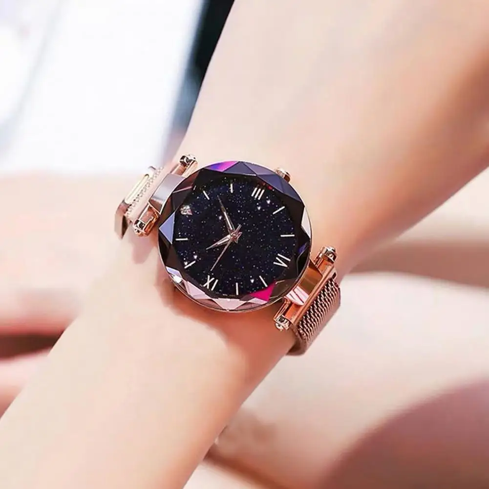 Durable Mechanical Watch  Starry Fashion Wrist Watch  Women Quartz Watch