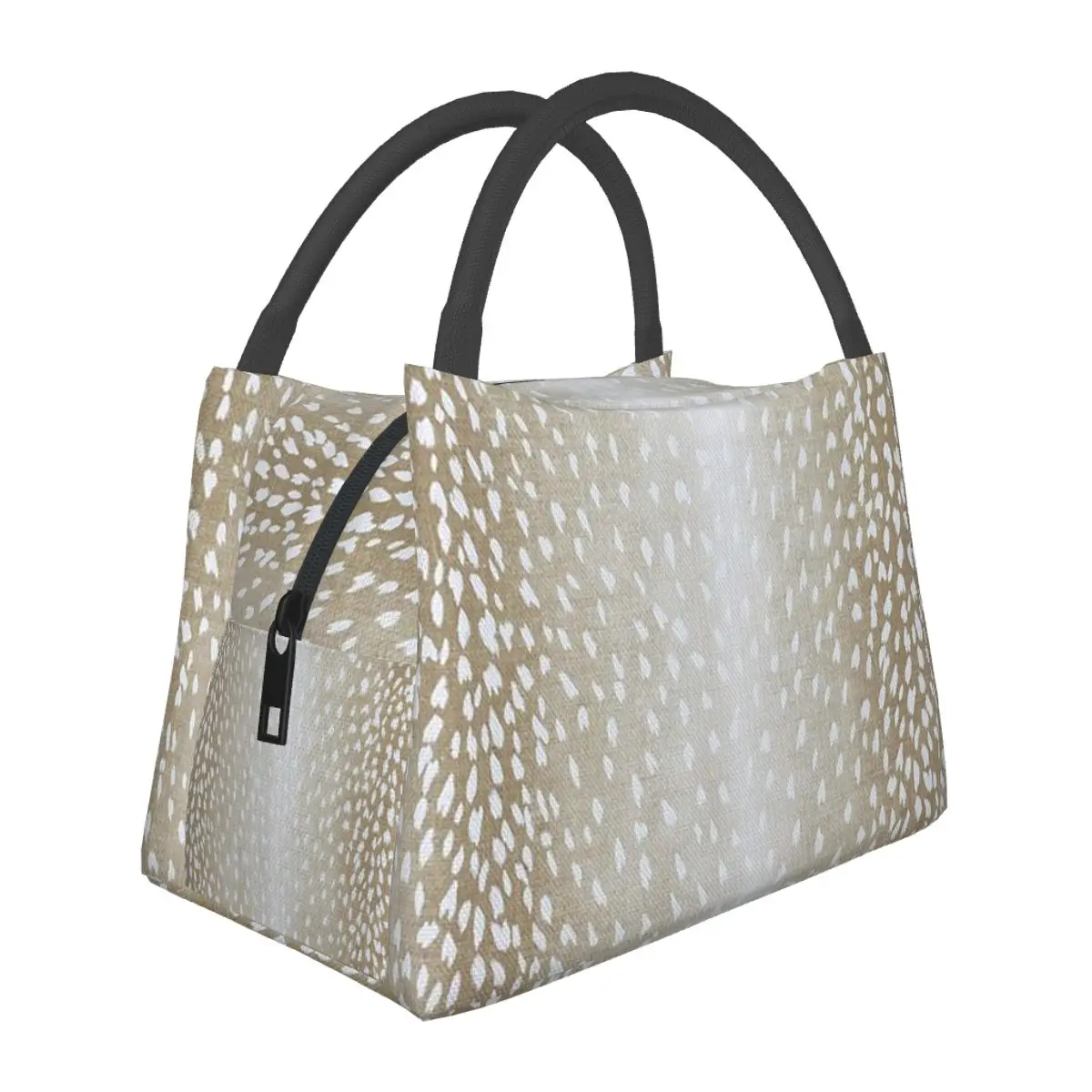 Fawn Beige Antelope Print Insulated Lunch Bag for Women Bento Storage Food Boxes Container Cooler Thermal Lunch Box Tote