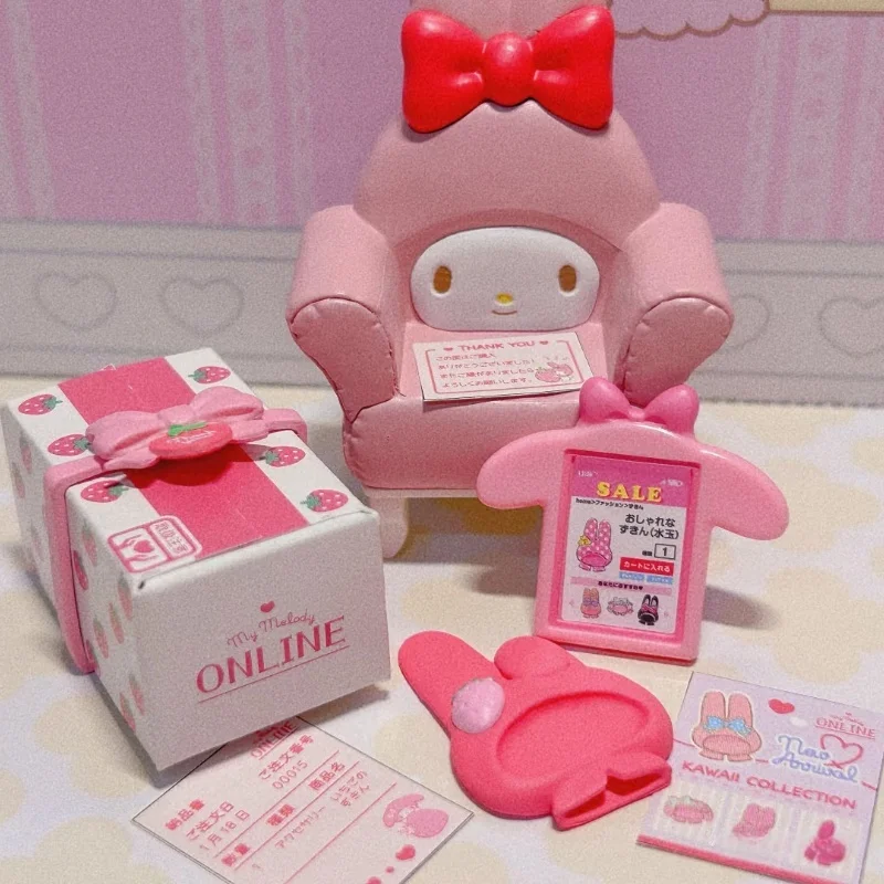 Re-ment Gashapon Capsule Toy Sanrio Blind Box Room Cute Kawaii Strawberry Room Cartoon Miniature Candy Toy Decorazione Regali per bambini