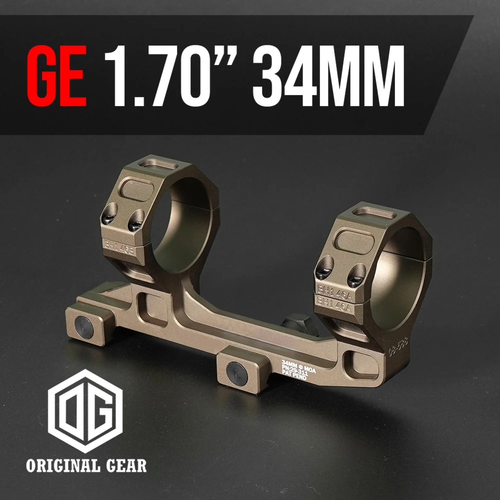 

Evolution Gear Tactical Riflescope Mount GE Mount 1.70" 34mm Tube Rifle Optic Scope Mount For 20mm Picatinny Airsoft Hunting