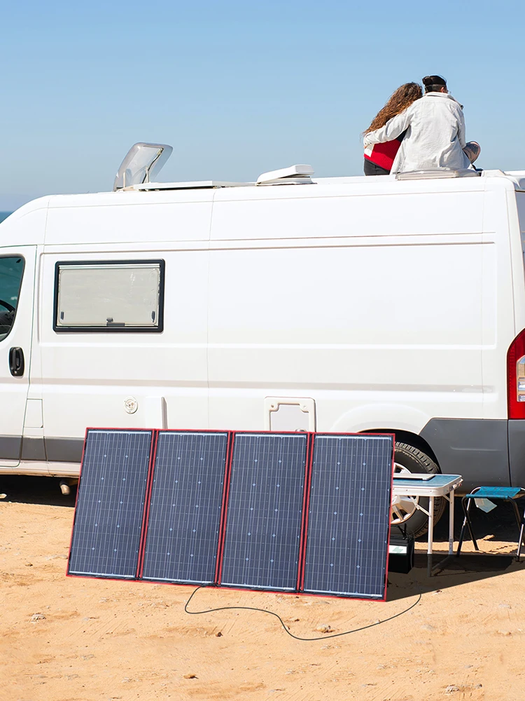 Dokio 18V 80W 100W 200W Tragbares Faltbares Solarpanel mit 12V-Controller Flexibles Solarpanel für Haus Camping Reisen