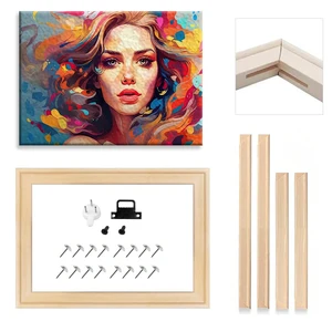Diy Wood Canvas Stretcher Bars, Removable Frame Kit, Easy to Mount, Wooden Frames Oil Painting Kit, Diamond Painting 11 Main Sales Frame with Frame - №3