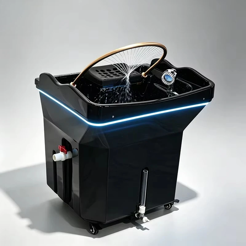 Mobile Head Care Therapy Shampoo Basin Equipment Water Tank Salon Automatic Water Circulation Constant Temperature Shampoo Basin