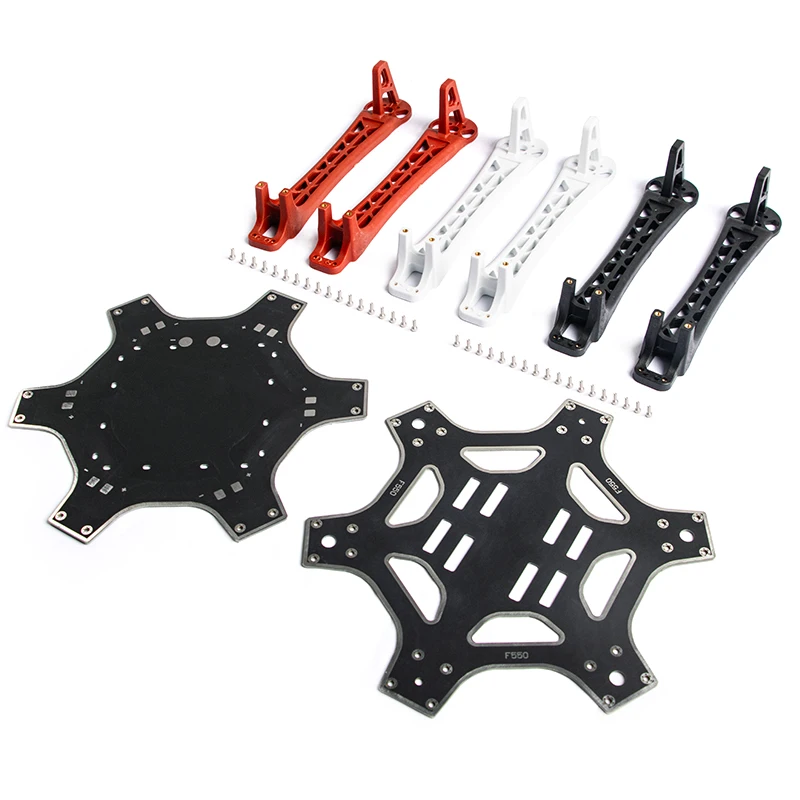 FPV F550 Hexa marco brazo HexaCopter PCB con tren de aterrizaje Protector de cardán placa de batería para Flamewheel F550 HJ550 Quadcopter