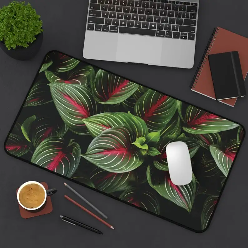 

Green Leaf Mouse Pad, Non-slip Waterproof Gaming Mouse Pad, Office Gaming Desk Decoration Mat, A Perfect Gift for Friends.