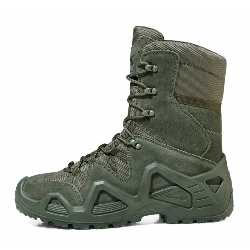 Topfight Green Mid Cut Men\'s Hunting Boot Size 39-46 Tactical Hiking Hiking Shoes Water Proof  Winter Warm Shoes Ankle Boot