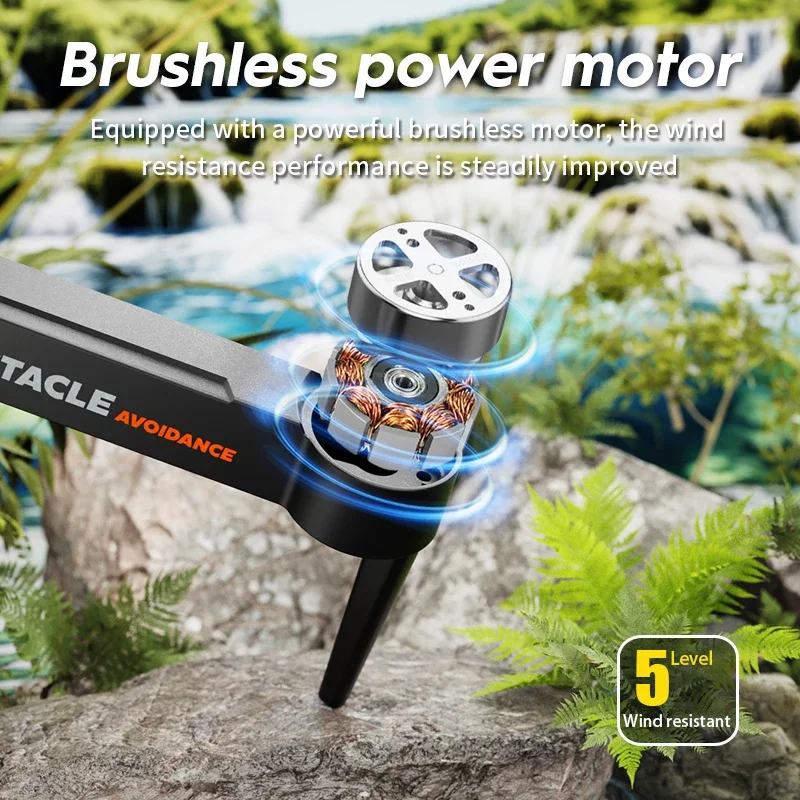 E99S Brushless Motor RC Dron 5G WiFi FPV 360° Laser Obstacle Avoidance 8K HD Dual Camera GPS Return RC Quadcopter Dron Toys