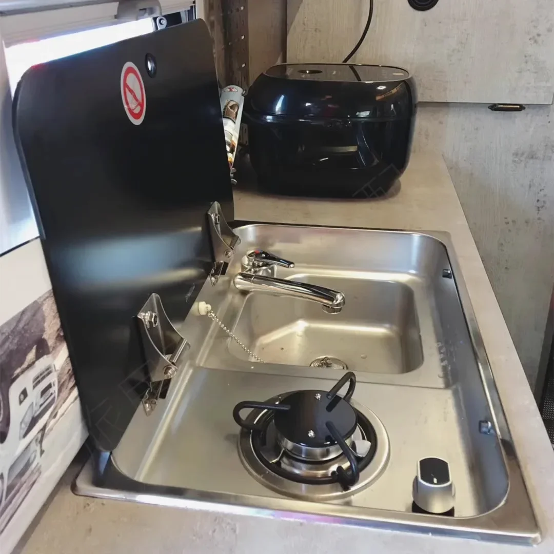 Rv Gas Stove Water Basin Modified Car Caravan Accessories Towed Back Camel Bed Car 304 Stainless Steel Vegetable Basin