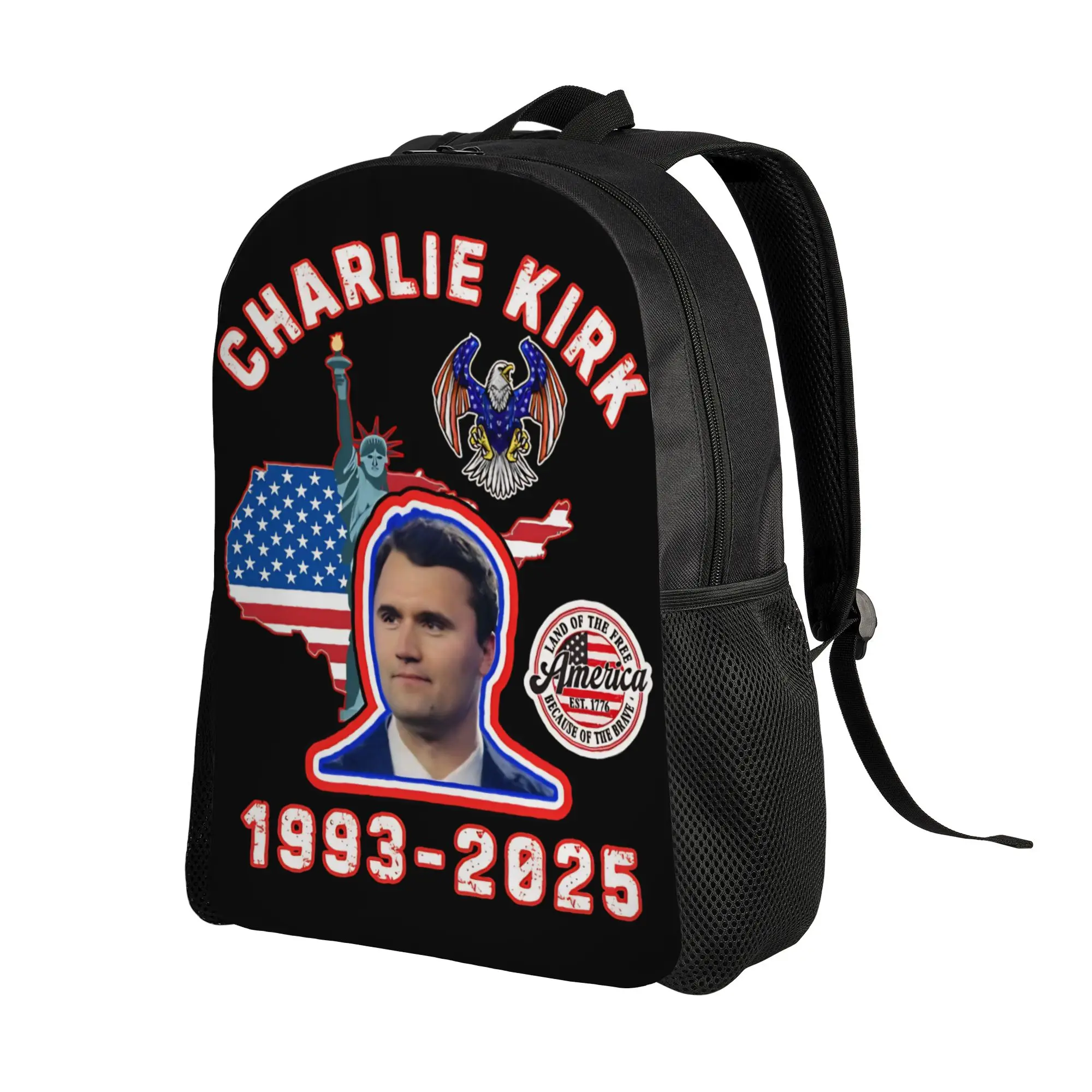 Rest In Peace Charlie Kirk Rip Backpack  Trekking Backpacks Student Cool School Bags Design Large Rucksack