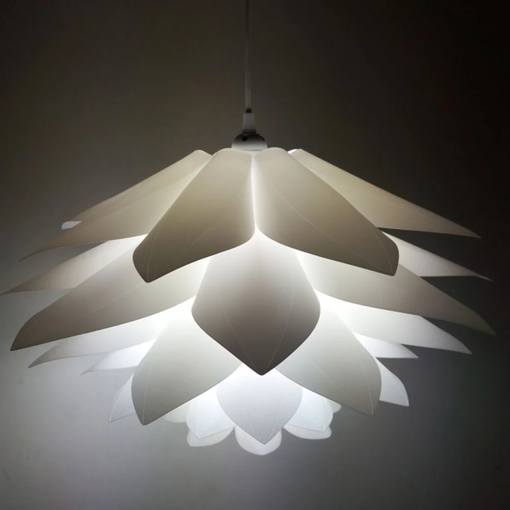 Self-assemble Lampshade IQ PP Ceiling Pendant Dome Light Lotus Chandelier Puzzle