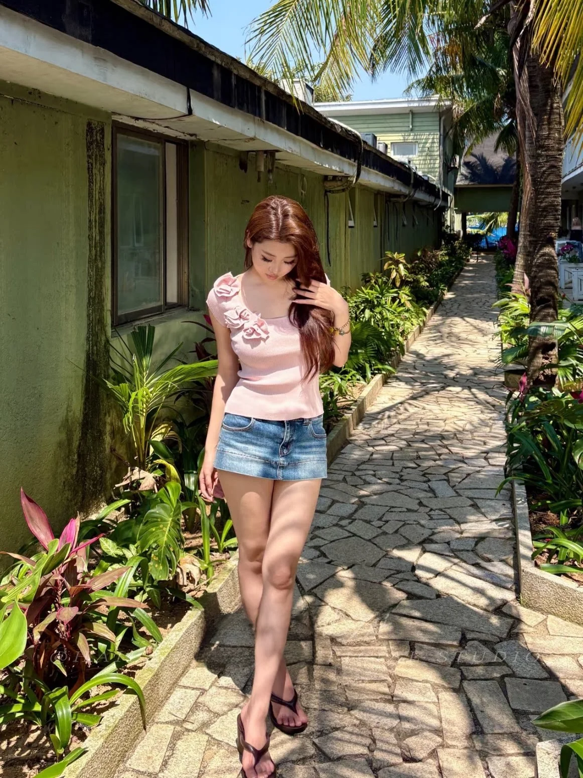 

Low Waist Denim Skirt Women's Vintage Faded Short A-Line Slim Fit Wrap around Skirt Blue Color Spring Season Ladies Fashion