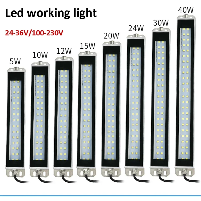 Led Machine Tool Werk Licht Waterdichte Olie-Proof Explosie-Proof Lamp Cnc Draaibank Verlichting Lamp 220V 24V Aluminium Led Lampen