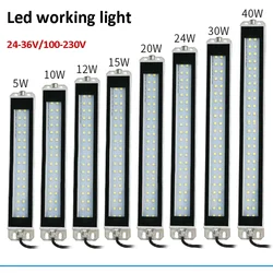 Luz Led de trabajo para máquina herramienta, lámpara impermeable a prueba de aceite a prueba de explosiones, iluminación de torno CNC, lámparas Led de aleación de aluminio de 220V y 24V