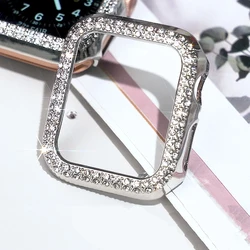 Cover For Apple watch Case 42mm 46mm Series 10 11 accessories Bling Diamond Rhinestone PC Bumper Protector iWatch Protective