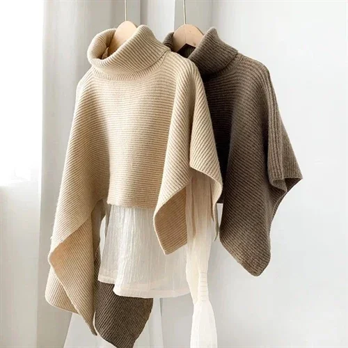 UMI MAO Autumnwinter Warm Shawl Women\'s Split Cloak Dongdaemun Explosion Style Irregular High Collar  Outside With Sauce Scarf