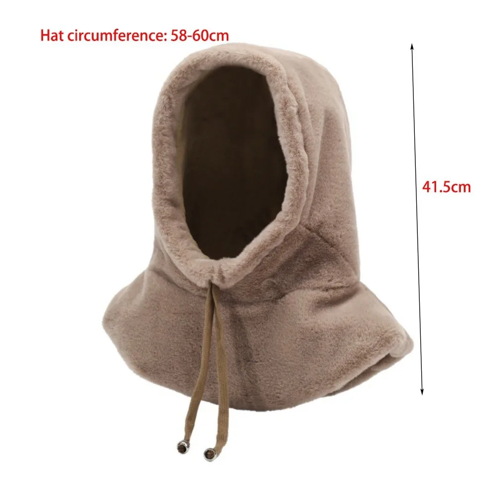 New Warm Shawl Hat Windproof Coldproof Hooded Hat Fluffy Fur Ear Protection Hat Autumn and Winter