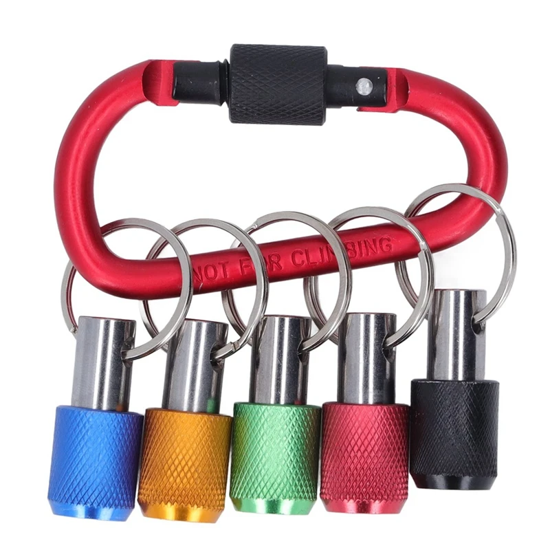 1/4 Bit Holder, Oxidation Resistant Good Compatibility Magnetic Socket Holder Metal Carabiner Portable Plating Easy To Use