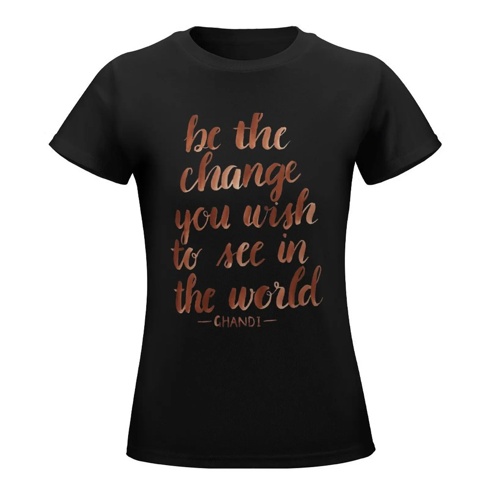 Be the change T-Shirt cute clothes graphics t-shirt dress for Women plus size sexy