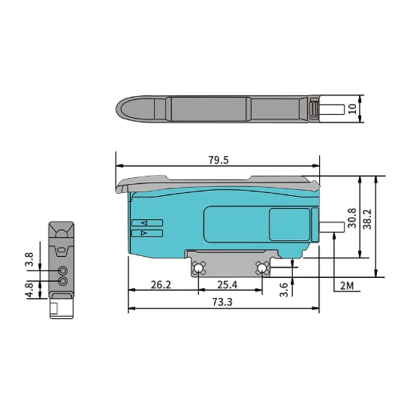 Волоконно-оптический датчик усилителя аналоговый 0-5 В напряжение NPN NO NC двойной выход 12-24 В постоянного тока 4-проводной оптический фотоэлектрический переключатель