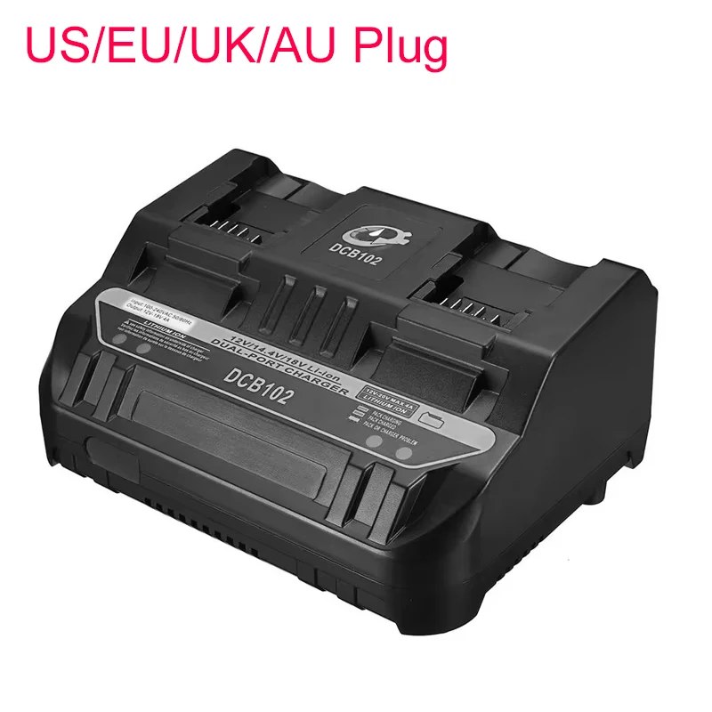 

DCB102 Battery Charger Replacement Dual Port for Dewalt 12V 20V MAX Battery With LED indicator light Fast battery charger