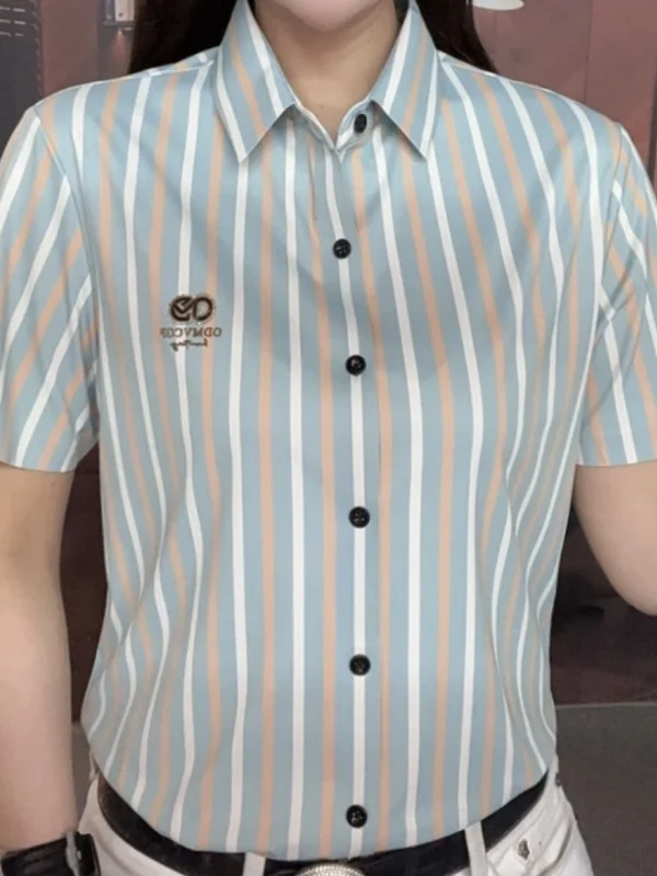 

Slim Fit Short Sleeve Shirt Striped Fashionable Versatile Summer New Arrival 2025 Breathable Comfortable Thin Mens Shirt