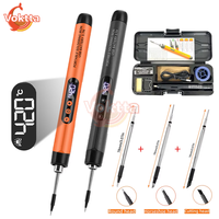 USB Soldering Iron 5V 8W Wireless Electric Soldering Iron Set 300-450℃ Temperature Adjustable Battery Solder Welding Tools Kit