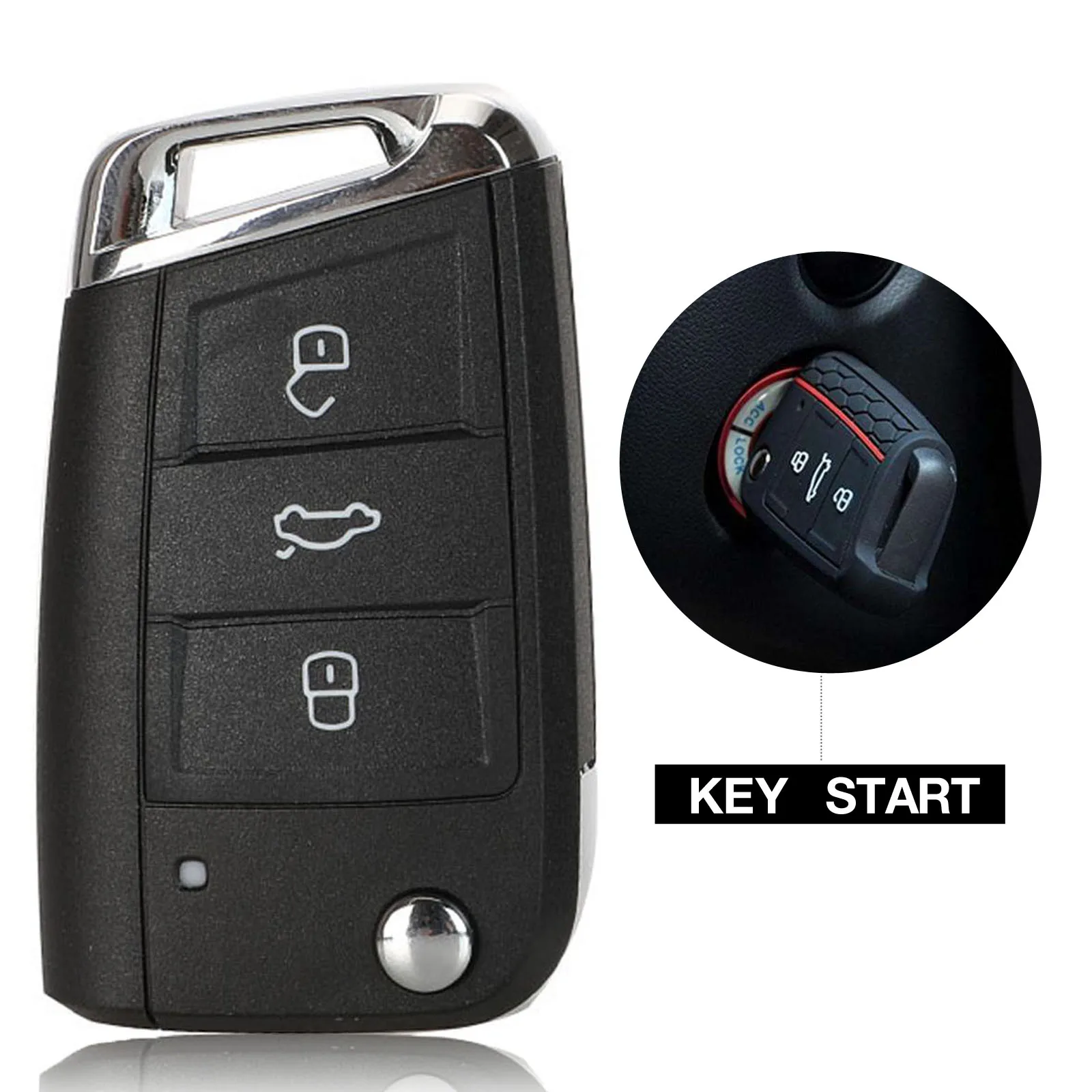 jingyuqin With/Without Keyless go Car Key Remote 434MHz MQB For VW/VOLKSWAGEN Golf 7 MK7 Touran Polo Tiguan