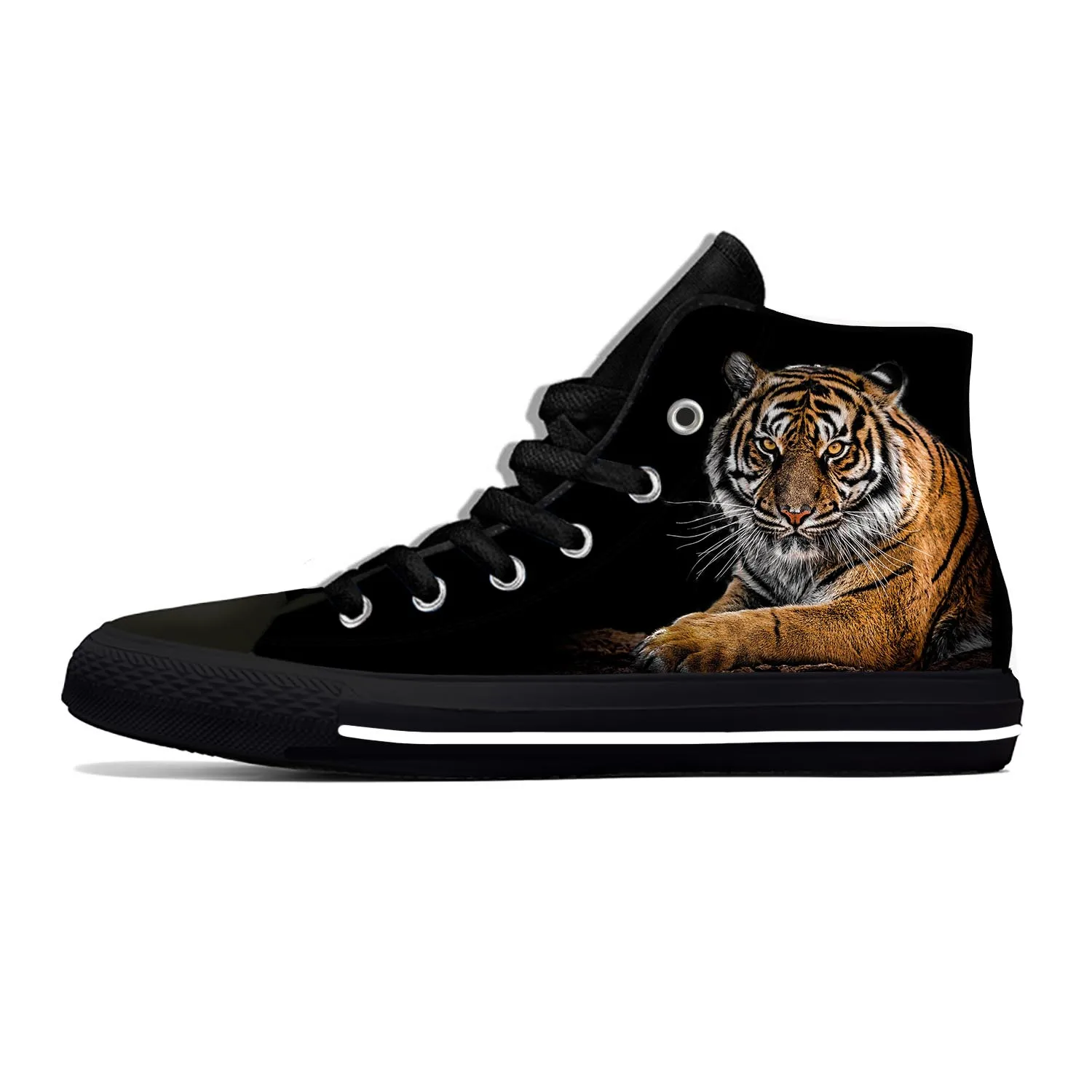 Anime Cartoon Animal Epic Tiger Head Cool Fashion Casual Cloth Shoes High Top Lightweight Breathable 3D Print Men Women Sneakers