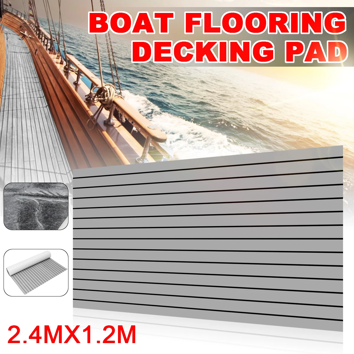 2400x1200mm Decking EVA Foam Marine Flooring Boat Decking Self Adhesive Teak Sheet Marine Floor Pad Carpet Yacht Accessories