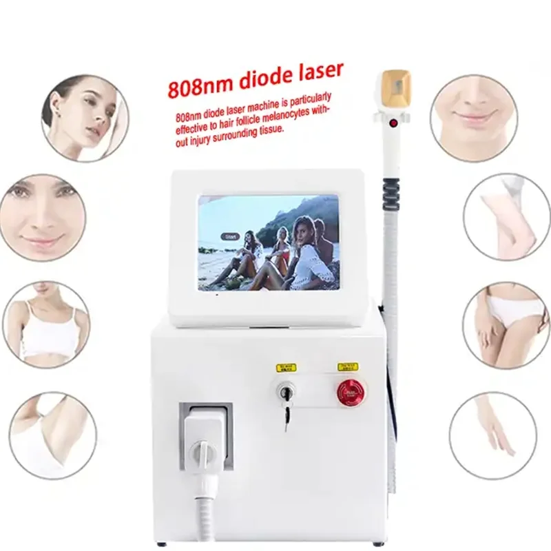 Tiktok Hot Selling 808nm diode laser hair removal machine 808nm triple wavelength diode laser hair removal machine