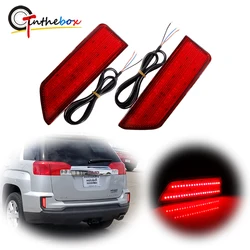 Gtinthebox Smoked / Red Lens Red LED Rear Bumper Reflector Lights For 2016 2017 GMC Terrain Tail Brake Lights Rear Fog Lights