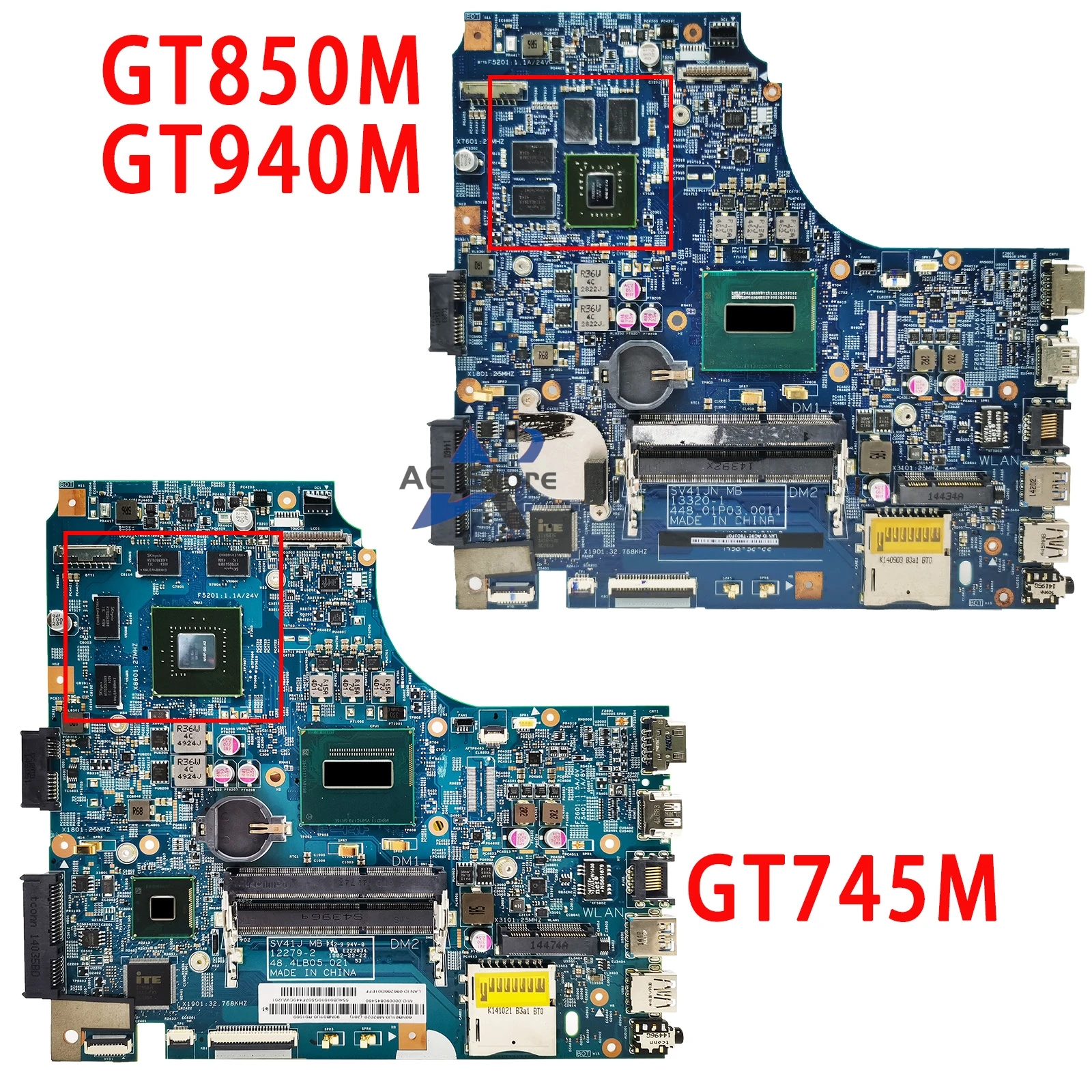 Imagem -02 - Placa-mãe do Portátil para Asus Mainboard X450j X450jb X450jf A450j Sv41jv X450jn i5 i7 Gt745m Gt850m Gt940m Lvds Edp