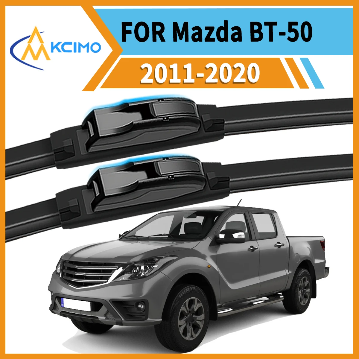 

Essential Safety Duo 2 Front Wiper Blades for Mazda BT-50 UP UR 2011-2020 Year-Round Clear Vision & Quiet Smudge-Free Operation