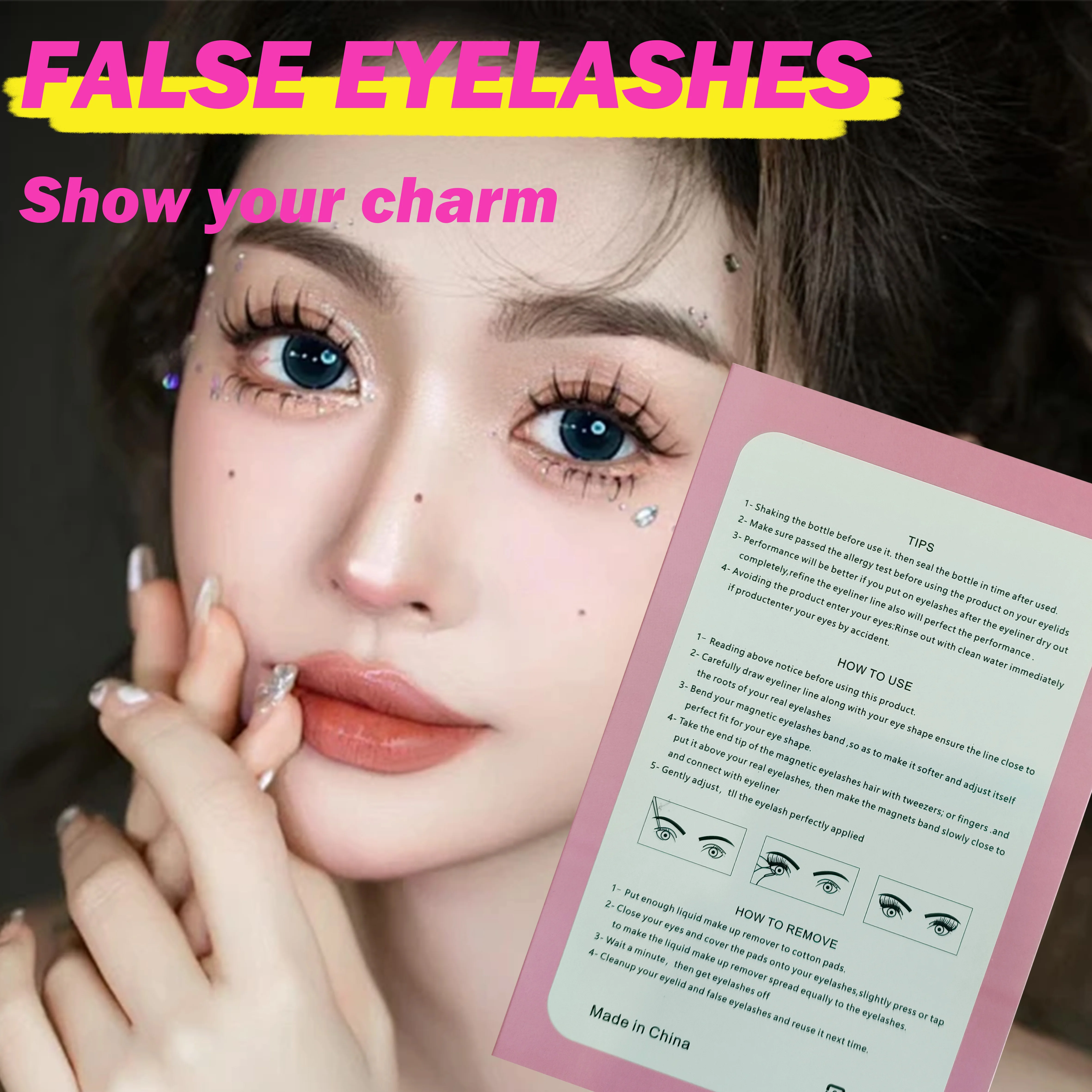 10 Pairs Mixed Pair Magnetic False Eyelash No Glue Set Magnet Eyelash Magnetic Natural Thick Simulation Eyelash