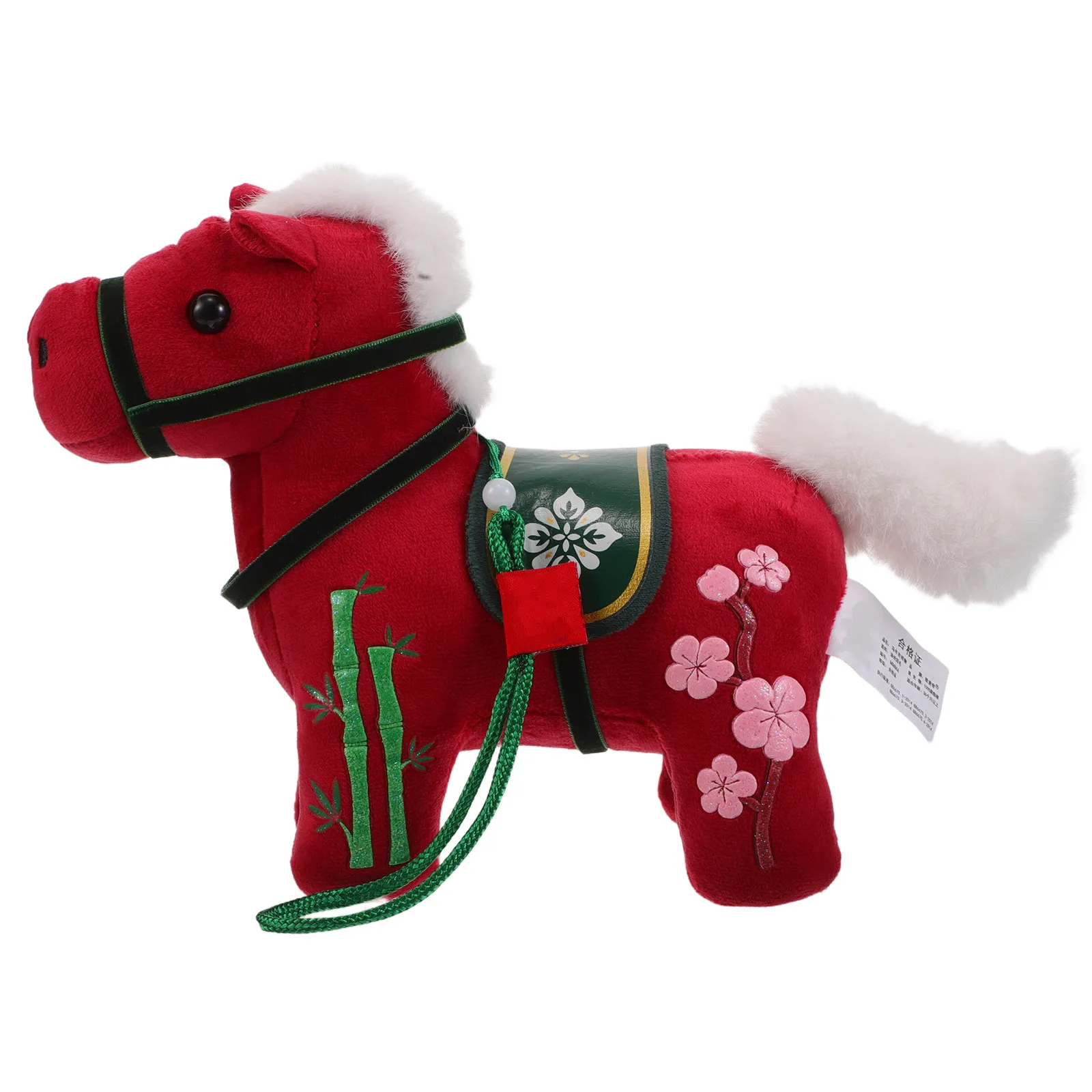 

2026 Horse Year Mascot Soft Skin Friendly Animal Decoration for Chinese New Year Festive Home Office Travel Use
