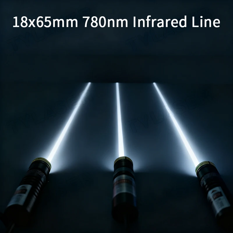 Focusable with Lock Ring 780nm IR Line Laser D18x65mm 30mW 50mW 100mW 200mW Diode Module Cuting Positioning(Free with Adapter)
