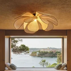 Ceiling lights Rattan Flower Pendant Light Rattan Weaving Pendant Light for Living Room Dining Room homestay Home Decor