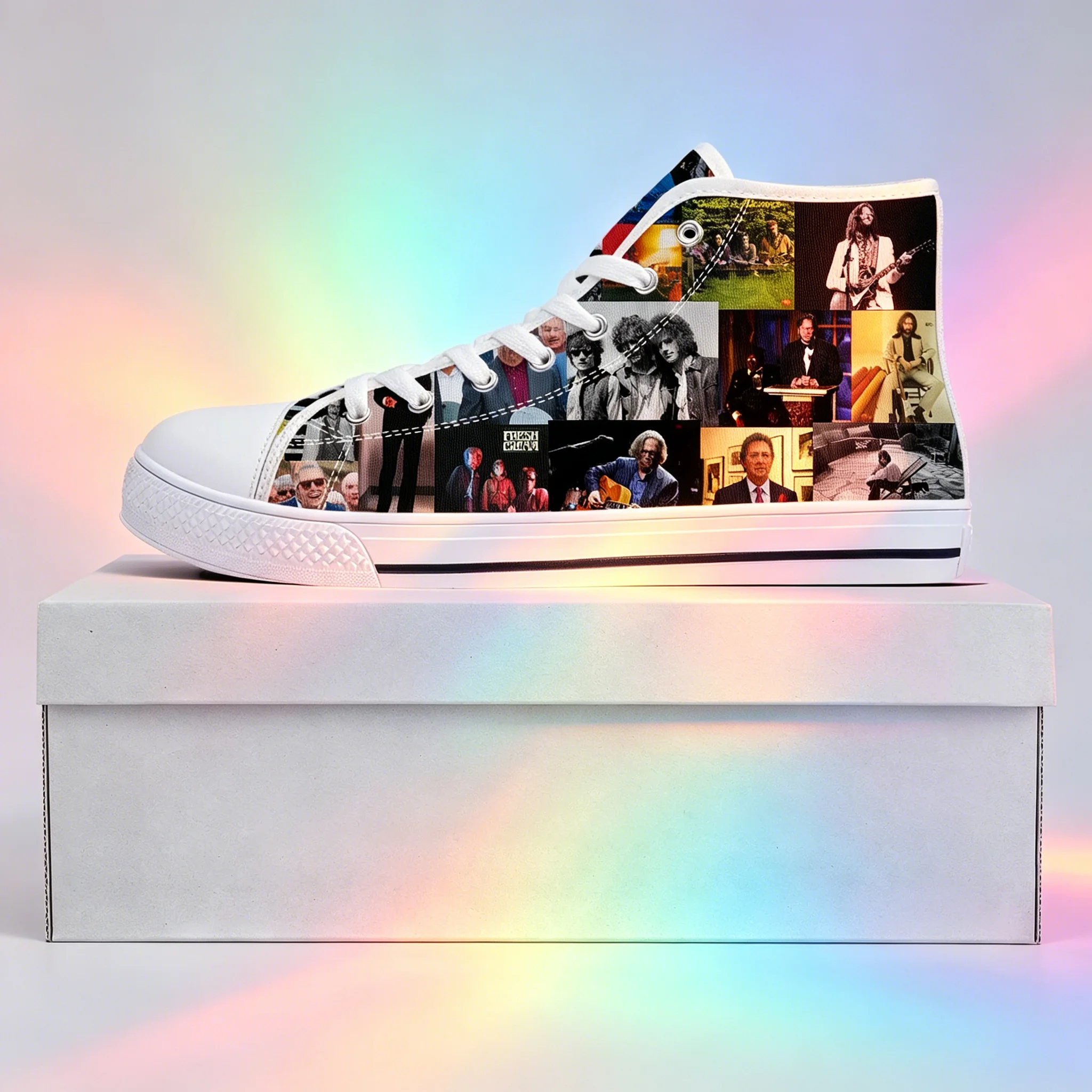 

Eric Clapton Men Women Canvas Sneakers Classic Casual Shoes Breathable Flat Shoes Lightweight Outdoor Walking Trainers