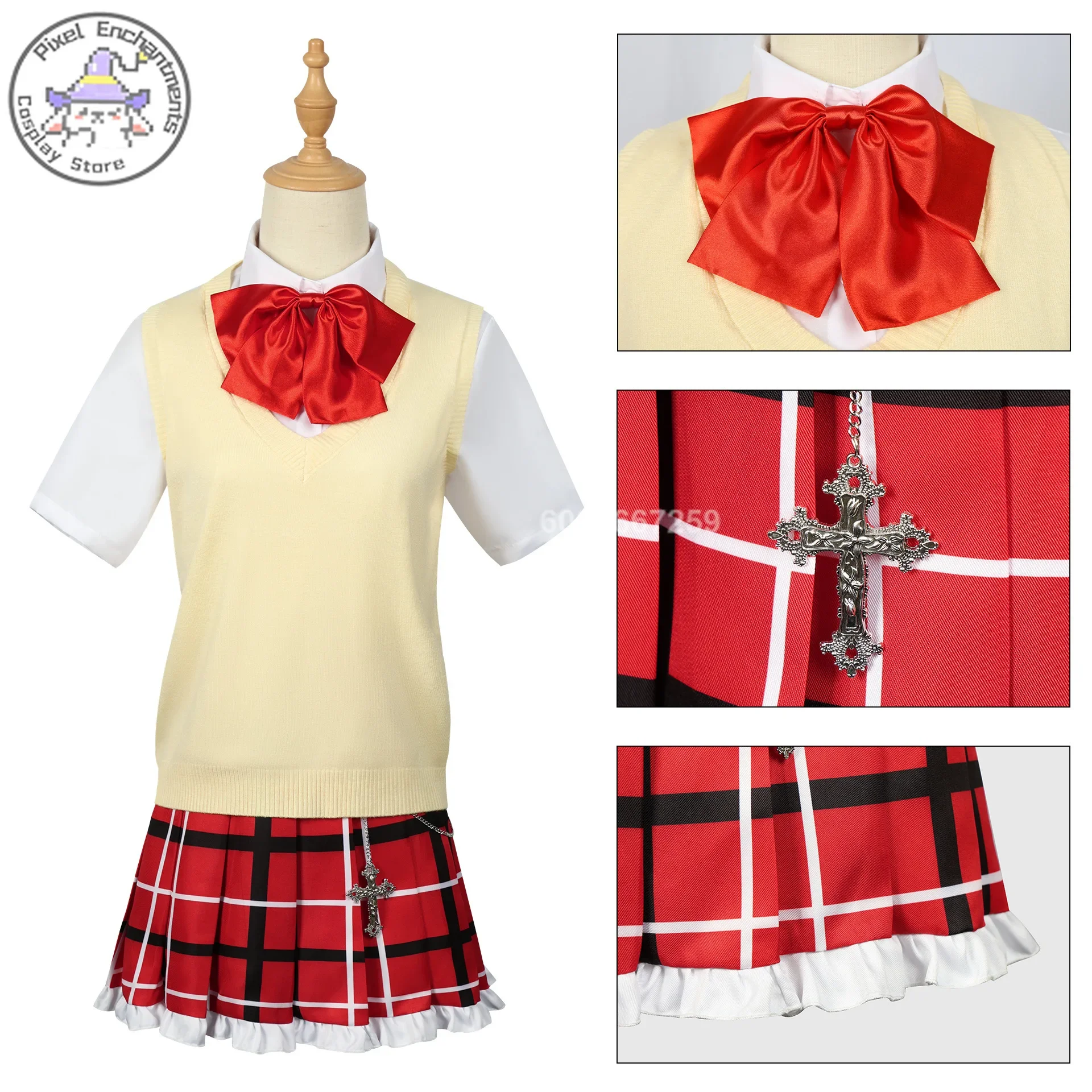 Hot Anime Love Chunibyo Other Delusions Takanashi Rikka Dekomori Sanae Cosplay Costume Wig Woman Skirts Uniform Suit Halloween