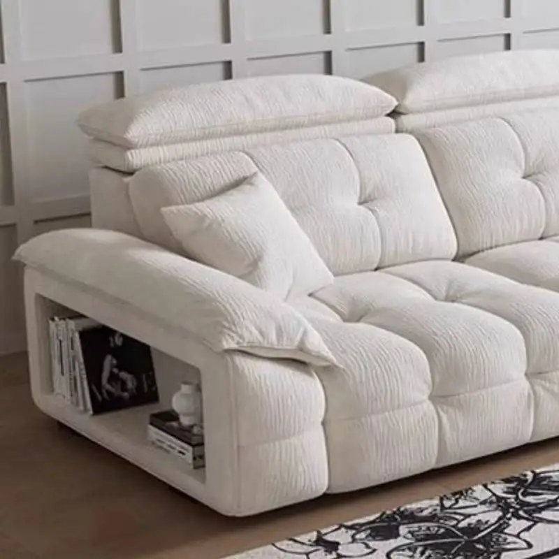 أريكة كرسي كهربائية لغرفة المعيشة باللون الأبيض كسول فاخر كرسي كهربائي أريكة أثاث حديث من الشمال Woonkamerbanken للمنزل #4