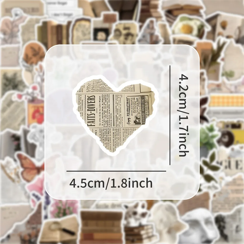 100 Stück Aufkleber-Set im Vintage-Stil – ästhetische Retro-Aufkleber für Tagebücher und Scrapbook-DIY-AufnahmenYourLife Store