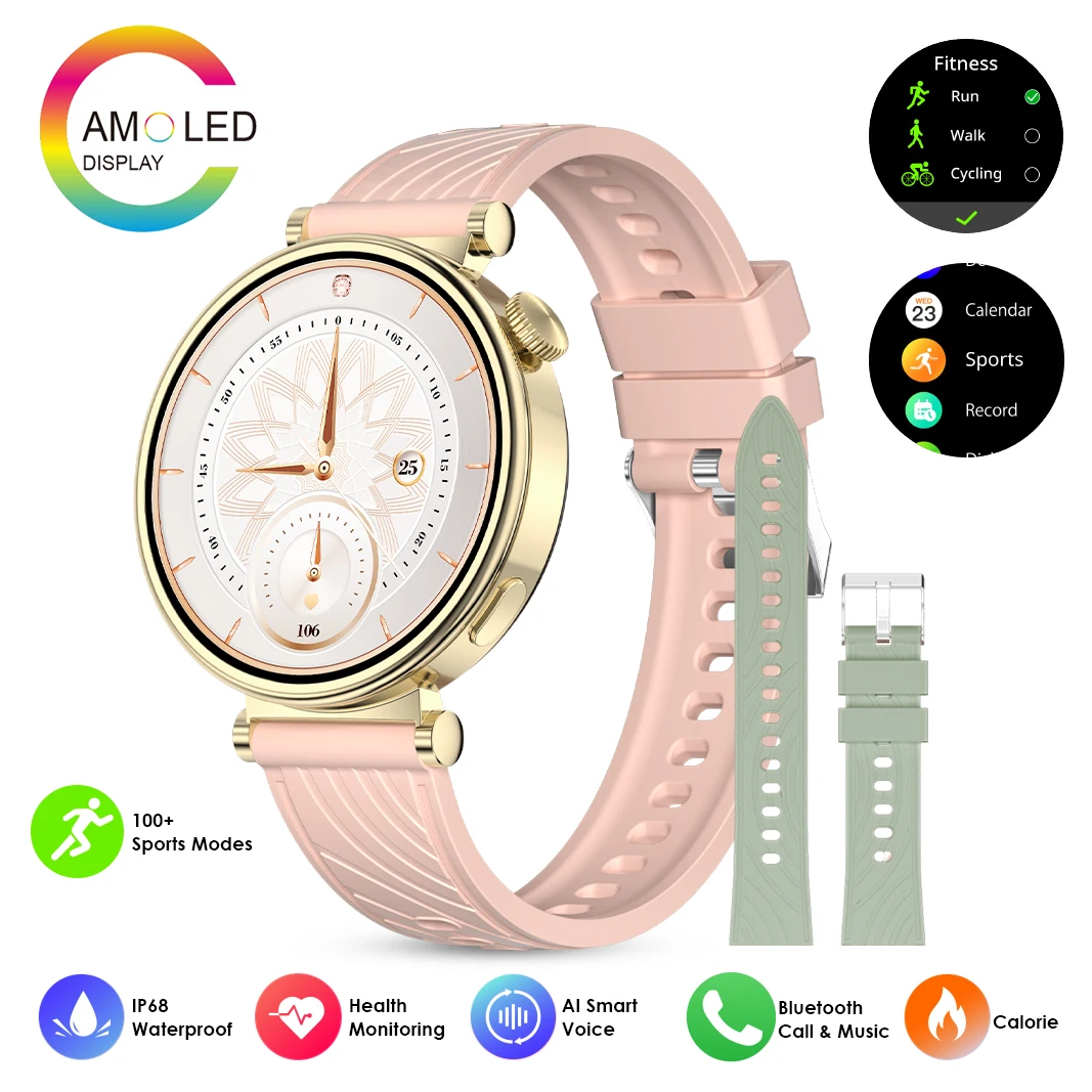

Lady Watch free shipping for Pinteek/1.32 Amoled screen/health monitoring/150+sports mode/fitness watch for Android and IOS