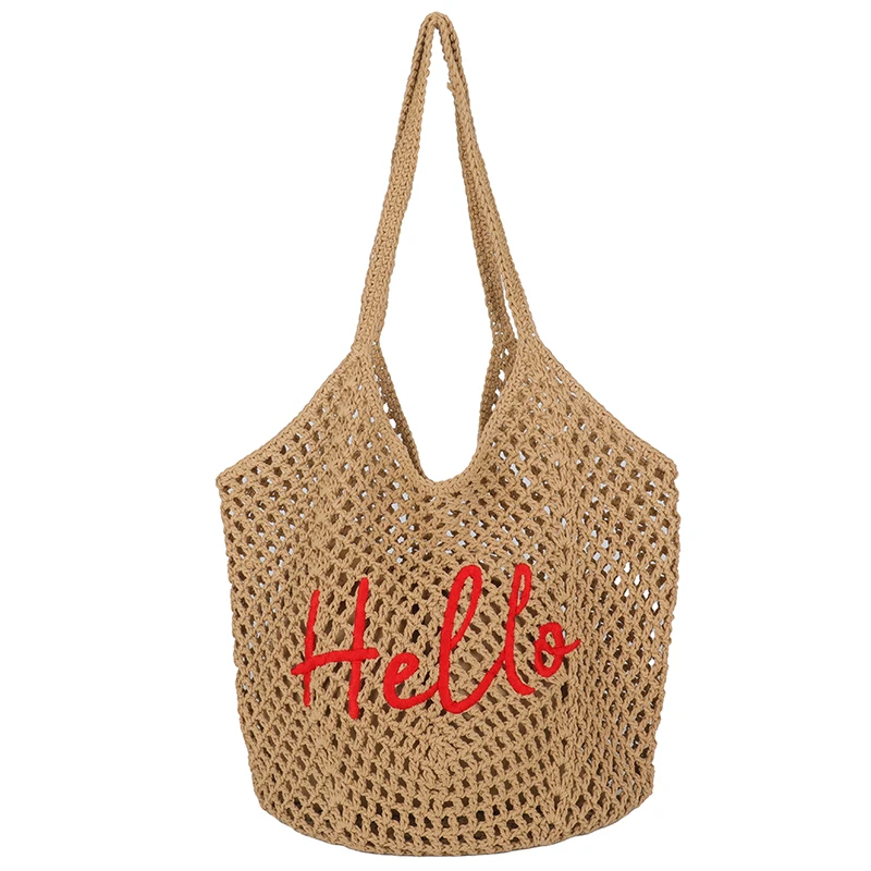 Large Capacity Women Straw Handbags Shopping Bags High Quality Ladies Female Shoulder Tote Bags for Women Casual Messenger Bag