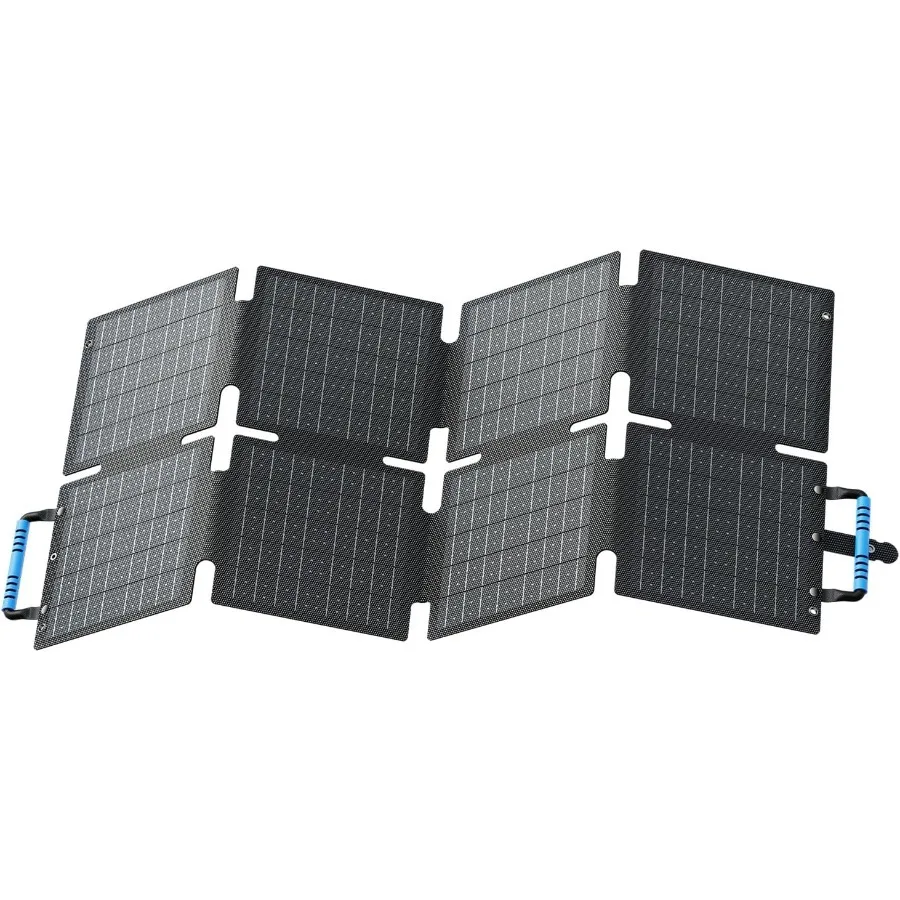 60W Foldable Solar Panel with Handsfree 1 and Handsfree 2 AC2A Design for Outdoor Use in Hiking Camping and Travel HighEfficien
