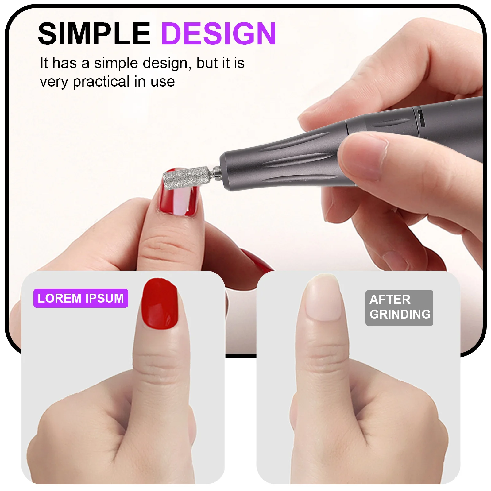 

Portable Electric Drill Pen Rechargeable Usb Powered Manicure Grinder For Nail Polishing Dead Skin Removal Home Salon Use