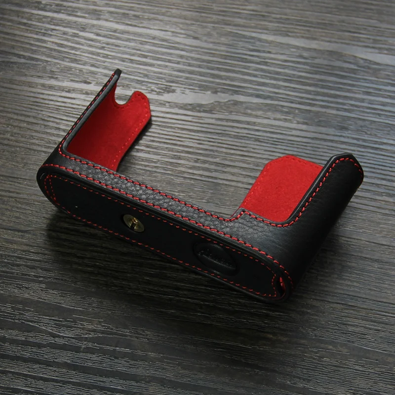 Voor Leica Q Q-P Typ116 Body Beschermhoes Doos Base Handwerk Foto Camera Echt Lederen Koeienhuid Tas Lichaam box Case