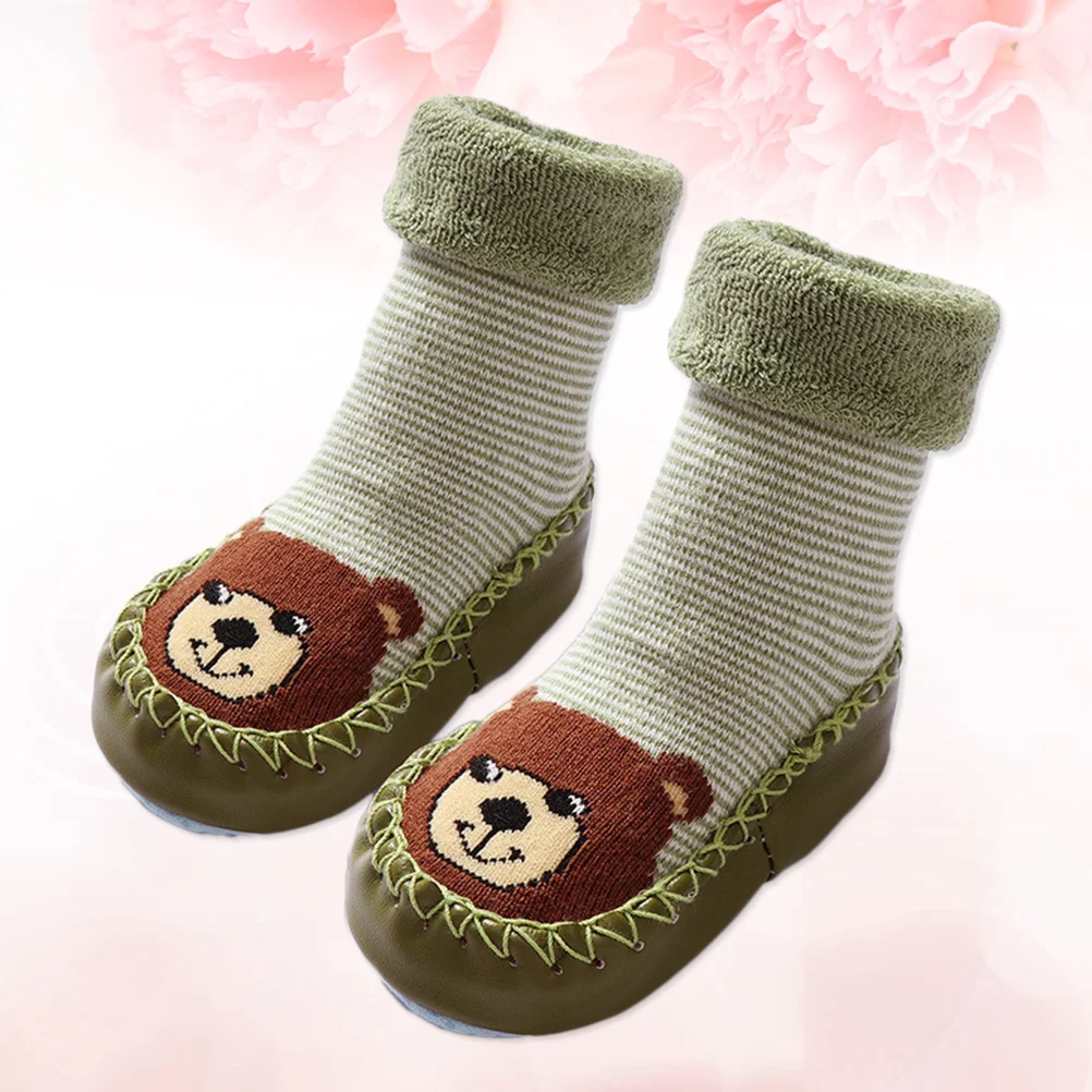 

1Pair Cartoon Anti-Slip Socks Toddler Cotton Kids Socks 14Cm 15-23 Months Sweat Absorption Skin Friendly